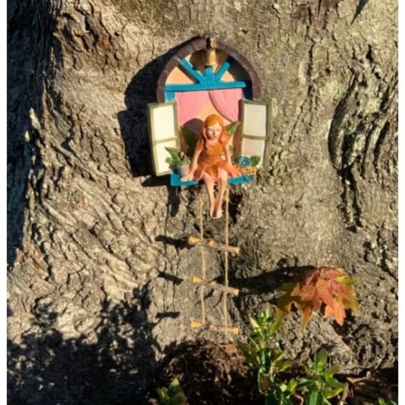 Fairy Tree Hanger with Ladder - Yard Decorations - Whimsical Fairy Decor - Picture 2 of 2